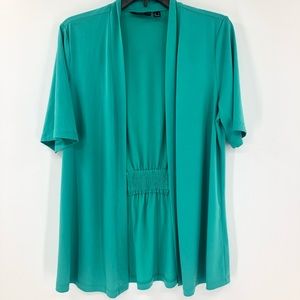 Susan Graver Cardigan Womens Medium Artisan Cardigan Cinch Spandex